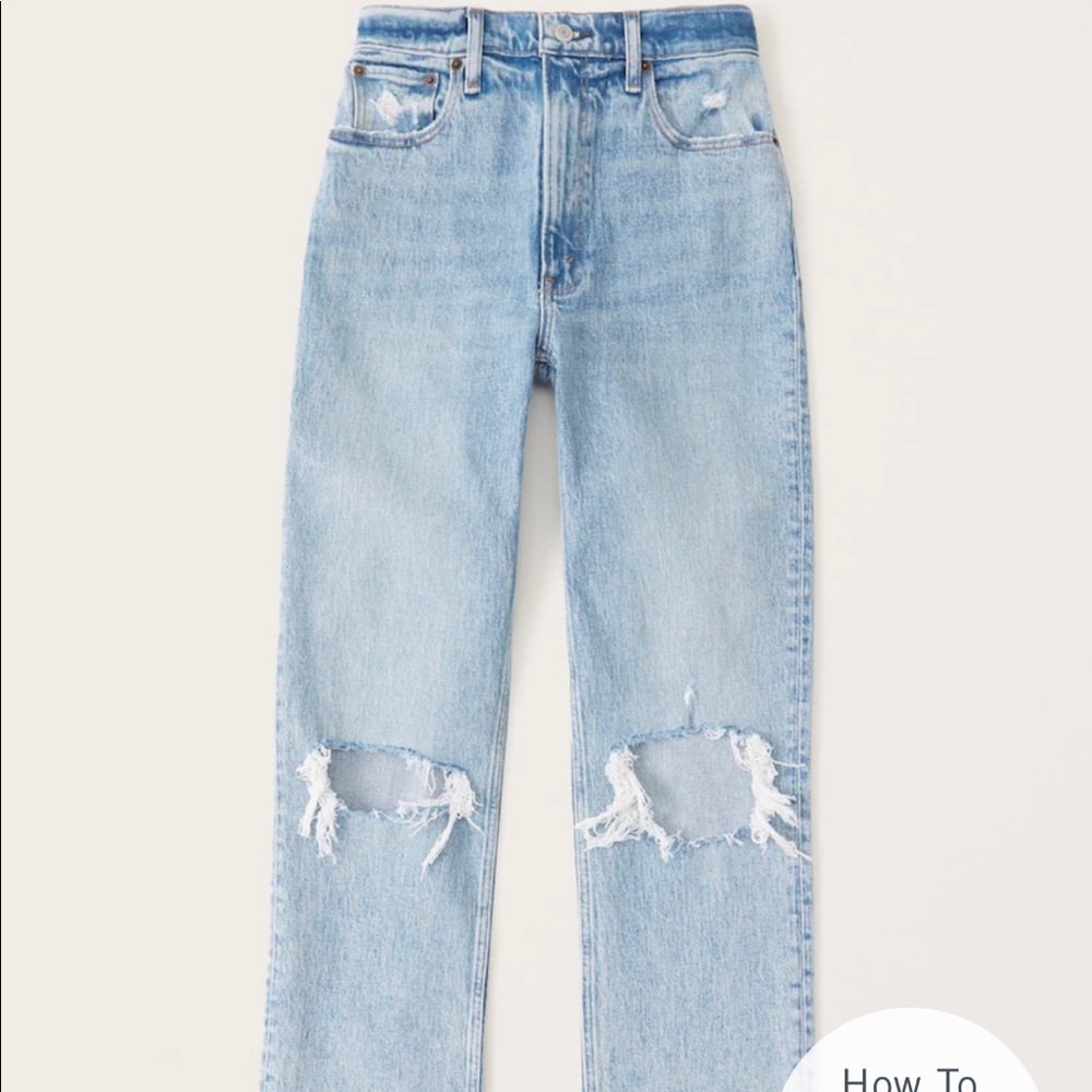 Abercrombie 90s High rise in medium wash